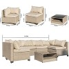 TIRAMISUBEST 7-Piece Patio Furniture Set,Outdoor Wicker Conversation Set Sectional Sofa with Waterproof Cushions & Coffee Table - 3 of 4