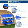Metal Nesting Boxes for Chickens, Galvanized Steel Chicken Nesting Box with Lid Cover and Plastic Handle for Coop, Farm, or Backyard - 3 of 4