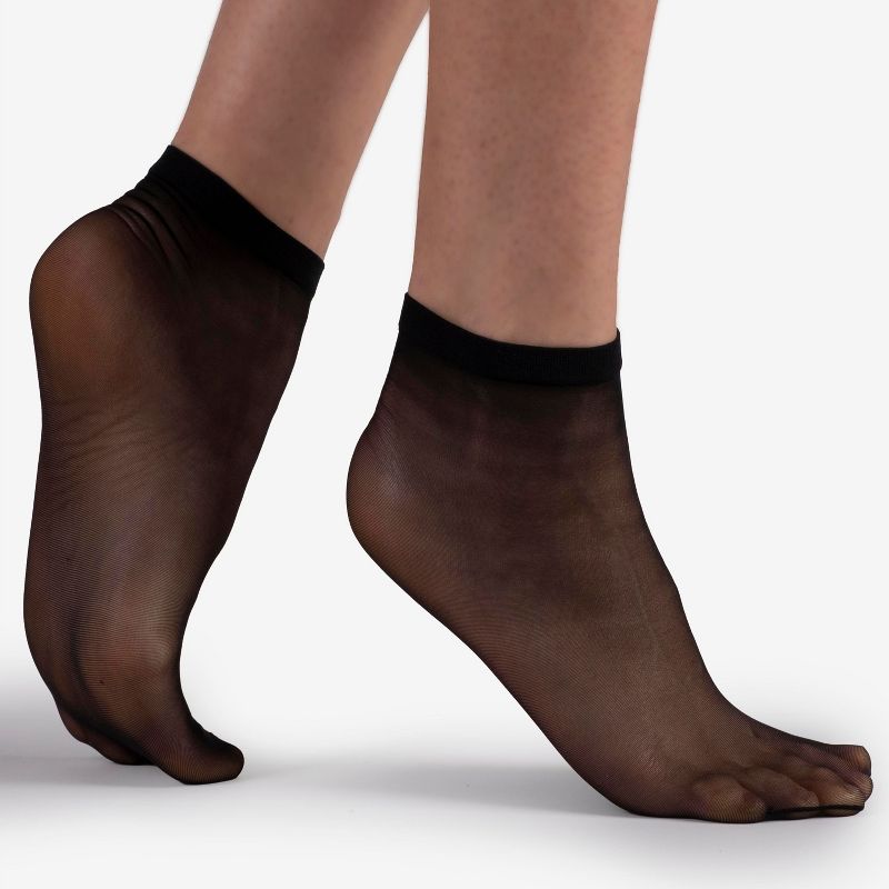LECHERY Women's Matte Silky Sheer 15 Denier Socks (1 Pair), 2 of 5