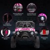 Kids Ride On Car, 24V 2 Seater, with Remote Control, Kids Electric Vehicle with 19" Wide Seat, LED, Spring Suspension - 4 of 4