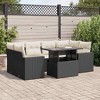 vidaXL Garden Sofa Set Black PE rattan 7 Piece Modular Garden Sofa Set - 2 of 4