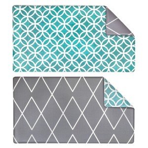 OPUX Anti Fatigue Kitchen Floor Mat, Reversible Waterproof Non Slip Comfort Pad Office Home - 1 of 4