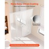 VEVOR Semi-frameless Shower Door,57.8-59Wx70H in, Double Sliding with 1/4 in(6mm) Tempered Glass, Waterproof Shatterproof NANO Stainproof,Clear&White - 4 of 4