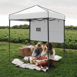 EAGLE PEAK 6'x4'Instant Pop Up Canopy with Adjustable Sun Wall - 1 of 4