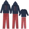 INSPIRE CHIC Christmas Family Pajama Sets Matching Hooded Long Sleeve Top with Plaid Pants Lounge Set - 2 of 4