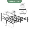 Metal Bed Frame Platform with Headboard and Footboard, Metal Bed Mattress Foundation, King Bed Frame with Storage, Easy Assembly, No Box Spring Needed - 2 of 4
