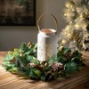 11.25"H Sullivans Christmas Pierced Snowflake Lantern, Cream, Indoor Christmas Decor - 3 of 4