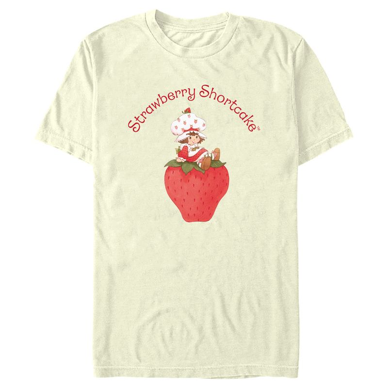 Men's Strawberry Shortcake Cartoon Cutie on a Strawberry T-Shirt, 1 of 5