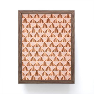 June Journal Triangular Lines in Terracotta Framed Mini Art Print - Society6 - 1 of 3