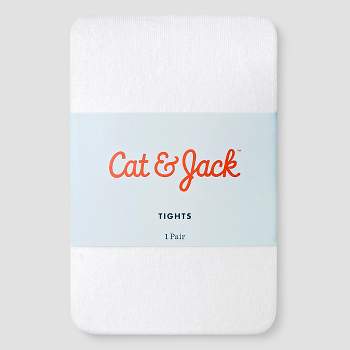 Toddler Girls' Solid Tights - Cat & Jack™ White