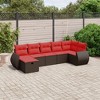 vidaXL 8 Piece Patio Sofa Set with Cushions Poly Rattan - 2 of 4