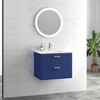 Akoasm 24 Inch floating Wall Bathroom Storage Cabinet With White Ceramic Sink, Storable Drawer-Blue - 4 of 4