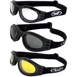 3 Pairs of Global Vision Eyewear Adventure Safety Motorcycle Goggles - 1 of 4
