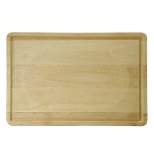 GoodCook 12"x18" Rubberwood Carving Board with Groove in Shipper