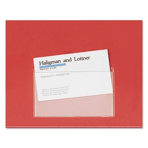 Cardinal Hold It Poly Business Card Pocket, Top Load, Clear, 10/pack, 3.75" X 2.38" - 1 of 2