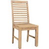 HomeRoots Set of Two Brown Solid Wood Ladder Back Dining Side Chairs - 4 of 4