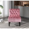 NicBex Modern Ergonomic Accent Chair, Velvet Fabric Recliner Chair with Back and Wood Legs for Living Room, Bedroom - 2 of 4