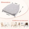 SEVOBAL 2Pack Seat Cushions with Premium Soft Cotton Filling, Non-Slip Bottom, Comfortable Durable Chair Pads for Living Room, Beige, 17"*16.5"*2.2" - 3 of 4