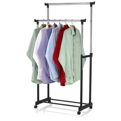 Chrome Heavy-Duty Double Hanging Garment Rack