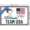 Trends International Team USA x Peanuts – Snoopy Cross-Country Skis Framed Wall Poster Prints - 3 of 4