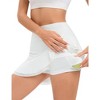 WhizMax Women Athletic Tennis Skirt Pleated Ruffle Hem High Waisted Golf Skirts with Pockets Shorts Running Workout - 2 of 4