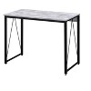 HomeRoots 35" Antiqued White and Black Writing Desk - 4 of 4