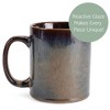 Elanze Designs Reactive 17 ounce Ceramic Straight Body Mugs Set of 4, Cascade Brown - 2 of 4