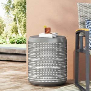 Sapphtopaz Outdoor End Table Modern Outdoor End Table Outdoor Side Table, Patio Table Small Table for Backyard, Balcony, Porch - 1 of 4