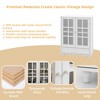 QingMoon Kitchen Storage Cabinet, Wooden Small Sideboard Cupboard with Glass Door and Drawer for Living room, Dining Room and Hallway - 4 of 4