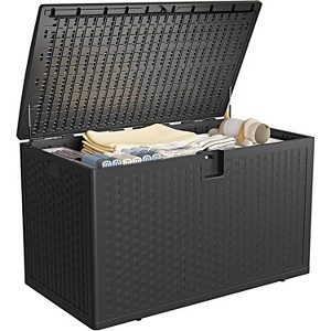 120/130 Gallon Outdoor Storage Box, Deck Box Resin for Package Delivery, Outdoor Storage Boxes Deck Storage Boxes for Patio Furniture, Garden, Tool - 1 of 4