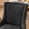 Kumasinova Set of 2 Side Dining Chair, Thickened Fabric Kitchen Chairs with Neutrally Toned Solid Wood Legs & Bronze Nail Head - 3 of 4