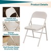 2 Pack/4-Pack Heavy Duty Folding Chairs, Stackable 350lb Capacity, Black/Beige/Gray/Orange - 3 of 4