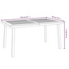 vidaXL Patio Table Patio Furniture Table with Metal Frame Solid Wood Acacia - 4 of 4