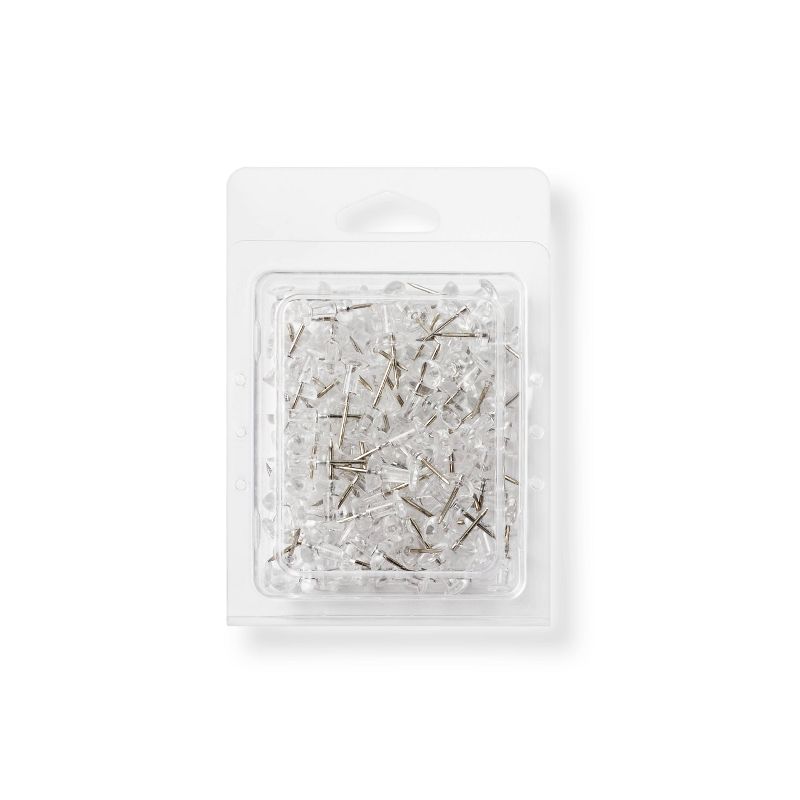 100ct Push Pins Clear - up &#38; up&#8482;, 3 of 6
