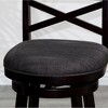 Hardwood X-Back Counter Height Swivel Stool with Upholstered Seat and Metal Footrest Plates for Living Room - 2 of 4