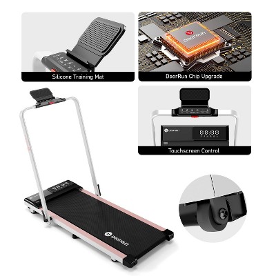 DeerRun 43.3'' x16'' Run Area 3.0HP Powerful and Quiet Under Desk Treadmill 300 lbs Capacity Foldable Walking Pad