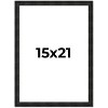 PosterPalooza | 15x21 Thin Barnwood Picture Frame, UV Acrylic, 2 Finishes - Grey and Black - 2 of 4