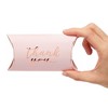 Sparkle and Bash 100-Pack Thank You Boxes for Favors with Rose-Gold Foil, Bulk Gift Wrap for Party Supplies, 5.2 x 3.2 In - 3 of 4
