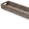 HomeRoots 36" Brown Wood Indoor Outdoor Cracker Tray With Handles - 4 of 4