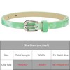 INSPIRE CHIC Women's Shinny Sparkly Bling Extra Thin Skinny PU Leather Waist Belts 1 Pc - 4 of 4