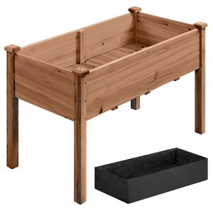 Yaheetech Fir Wood Garden Bed Planter Raised Bed - 1 of 4