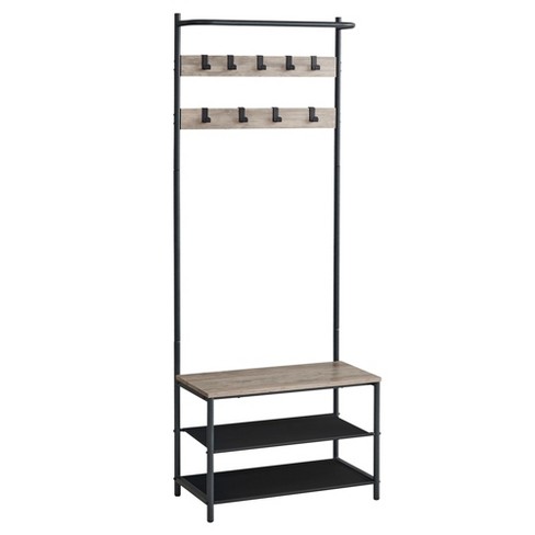 Vasagle 5 Tier Shoe Storage Rack Shoe Organizer Rustic Brown And Black :  Target