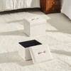SONGMICS HOME Small Folding Storage Ottoman, Foot Rest Stool, 12.2 x 16.1 x 12.2 Inches, Ottoman with Storage - 2 of 4