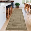 Checkered Washable Area Rugs Modern Floor Mats with Non-Slip Backing - 4 of 4