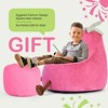 CAVINAS 23.6"/30.3" Eggplant Shaped Kids Bean Bag Chair,Gaming Bean Bag Chairs for Teens with Faux Rabbit Fur,Beanbag Chair for Living Room - 3 of 4