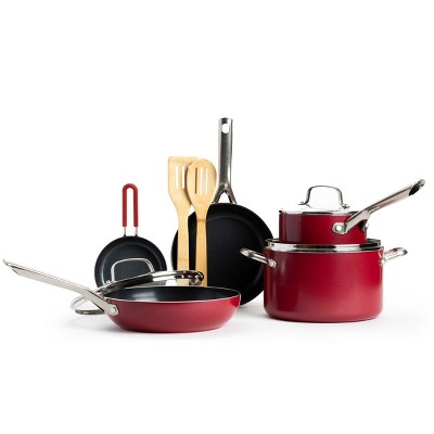 Red Volcano 10pc Cookware Set