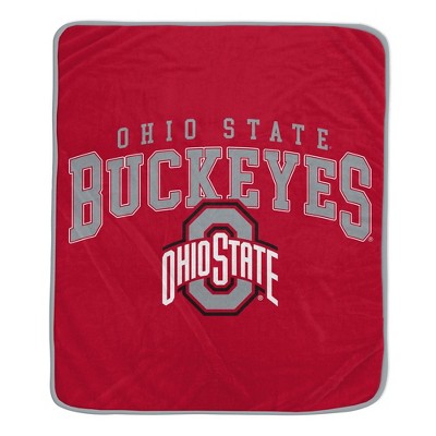 NCAA Ohio State Buckeyes Vintage Arch Block Flannel Fleece Blanket