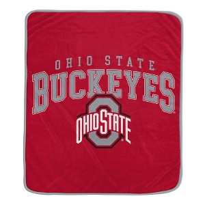 NCAA Ohio State Buckeyes Vintage Arch Block Flannel Fleece Blanket: Sports Team Logo - 1 of 1