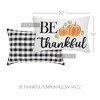 Annie Black Check Be Thankful Pumpkin Pillow 14x22 VHC Brands - 4 of 4