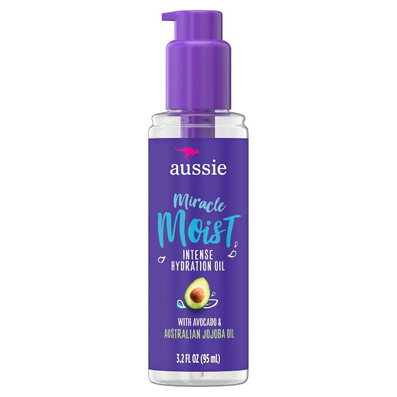 For Dry Hair - Aussie Miracle Moist Intense Hydration Oil with Jojoba Oil - 3.2 fl oz, 1 of 10